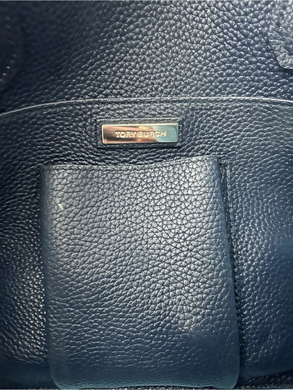 Tory Burch Navy Leather Tote
